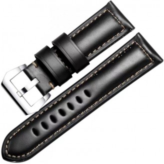 Leather Strap Thick Cowhide Black